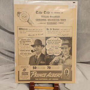 Prince Albert In a Can - VTG 1941 Advertising